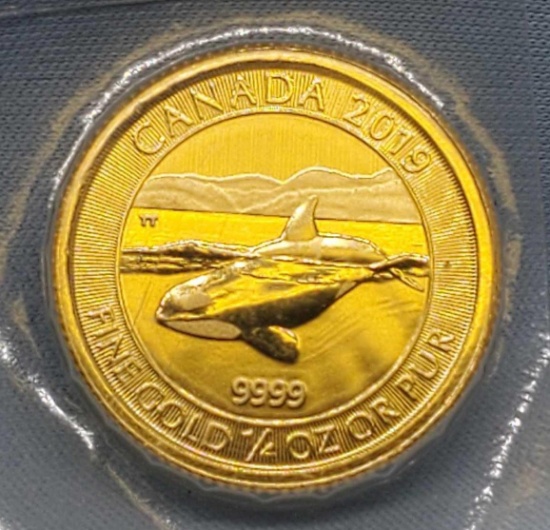 1/4 Oz .9999 Fine Gold Canadian $10 Gold Coin