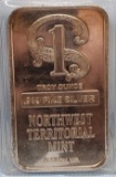 Northwest Territorial Mint 1 Troy Oz .999 Fine Silver Bar