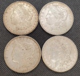 (4) 1921 Morgan Silver Dollars 90% Silver Coins