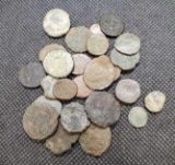 25 Ancient Roman Coins Includes Early Mid Coins Widows Mite and Constantine