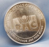RMC 1 Troy Oz .999 Fine Silver Round Coin
