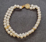 Pearl Bracelet With 14kt Gold Clasp 13.58 Grams