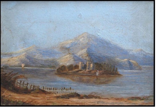 Landscape with Island Fortress by JMW Turner Oil on canvas