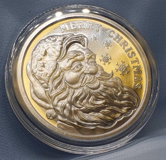 2023 GSM 1 Troy Oz .999 Fine Silver Santa Merry Christmas Silver Round Coin