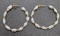 14kt Gold Bead And Pearl Hoop Earrings 3.16 Grams