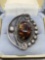 Silver And Fire Agate Stone Ring 10.49 Grams Size 6.5