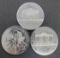 3 Troy Ounces .999 Fine Silver Philharmonic Round Coins