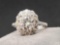 Beautiful Silver And Moissanite Diamond Ring With GRA Report 3.06 Grams