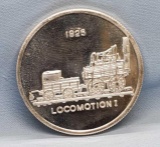 GSM 1 Troy Oz .999 Fine Silver Locomotion Round Coin