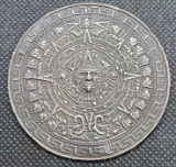 Vintage Mexico 925 Silver Aztec Calendar Pendent