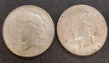 Tested (2) 1923 Silver Peace Dollars 90% Coins
