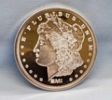 SMI 1 Troy Oz Tested .999 Fine Silver Morgan Round Coin