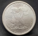 5 Troy Oz Tested .999 Fine Silver Walking liberty Round coin