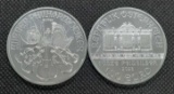 2 Troy Ounces .999 Fine Silver Philharmonic Round Coins
