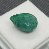 Pear Cut Green Emerald Gemstone 5.70ct