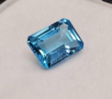 Emerald Cut Swiss Blue Topaz Gemstone 1.0ct