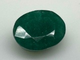 7ct Oval Cut Opaque Emerald Gemstone