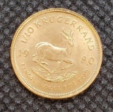 1980 1/10 Oz 999.9 Gold Krugerrand Coin 3.0 Grams