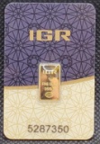 IGR 1.g 999.9 Fine Gold Bar