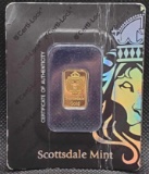 Scottsdale Mint 2.0 Gram 999.9 Fine Gold Bar