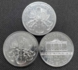 3 Troy Ounce .999 Fine Silver Philharmonic Round Coins