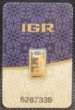 IGR 1.0 Gram 999.9 Fine Gold Bar