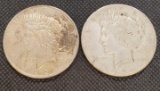 (2) 1926 Peace Dollars 90% Silver Coins