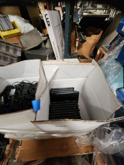 pallet of dell chromebooks with powersupplies