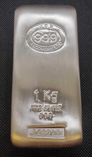 1 Kg 999 Fine Silver JBR Bar