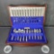 wooden silverware case with Community Silverplate flatware