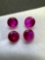 4x Red Brilliant Round Cut Ruby Gemstone 3.60ct
