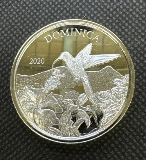 2020 1 Troy Oz .999 Fine Silver Hummingbird $2 Round Bullion Coin