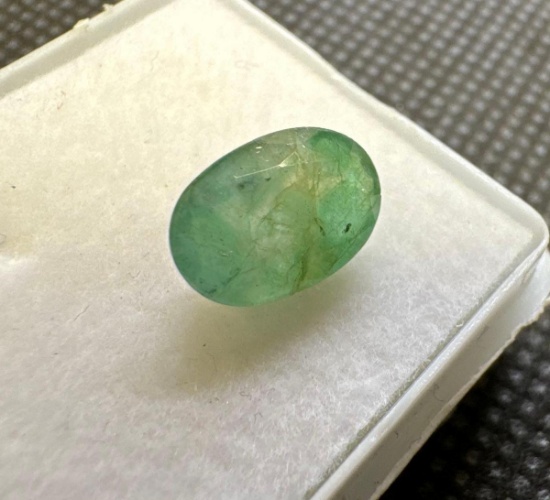 Oval Cut Green Emerald Gemstone 2.20ct