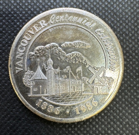 Vancouver Centennial 1 Troy Oz .999 Fine Silver Bullion Coin