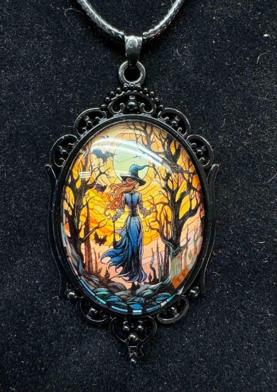 Fancy Witch Cameo Type Necklace