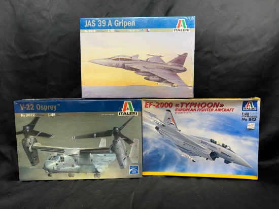 Italeri 1:48 Military Aircraft Model kits V-22 Osprey Ef-2000 Typhoon more