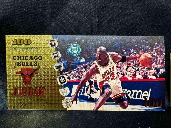 Michael Jordan Golden Foil Bill Note
