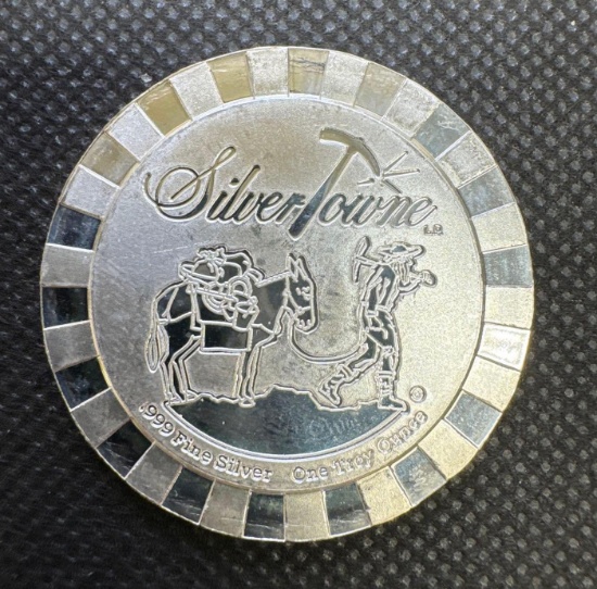 Silver Towne 1 Troy Oz .999 Fine Silver Bullion Coin