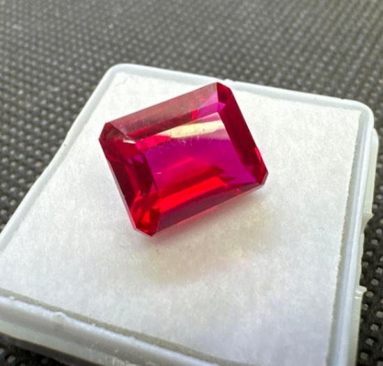 Emerald Cut Blood Red Ruby Gemstone 9.50ct