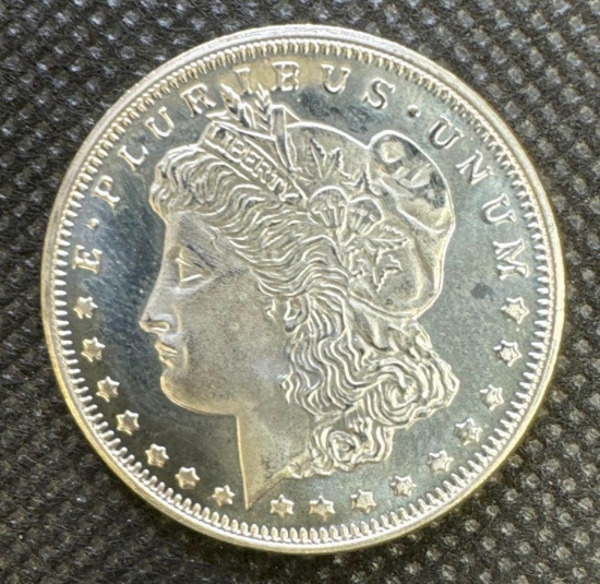 1/2 Troy Oz .999 Fine Silver Morgan Round Bullion Coin