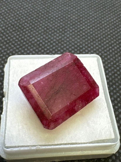 Emerald Cut Red Ruby gemstone