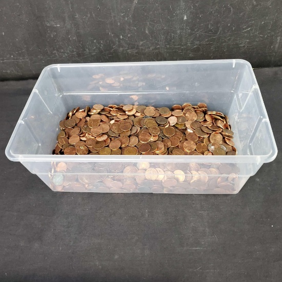 Bin of pennys