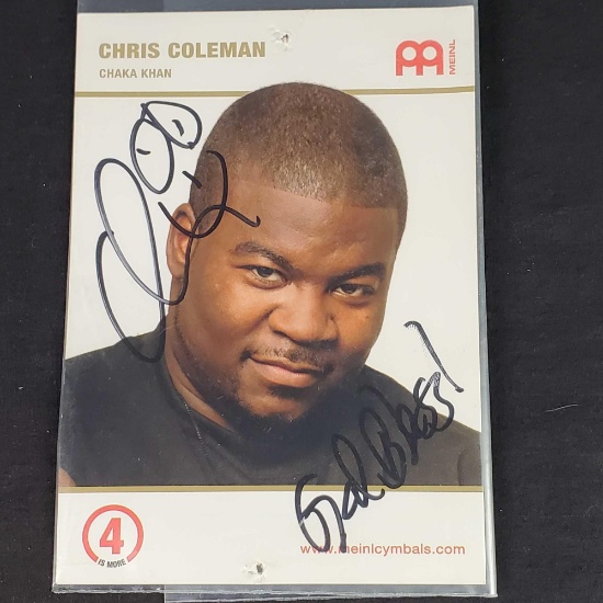 Signed show card Chris Coleman from Chaka Khan