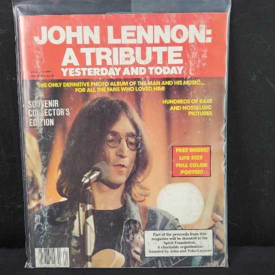 1980 John Lennon A Tribute Yesterday And Today magazine