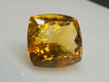 18.2ct Cushion Cut Citrine Gemstone