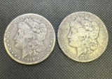 2x 1899 Morgan Silver Dollars 90% Silver Coins 1.84 Oz