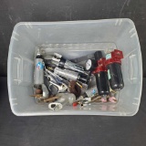 Bin of air tools and attachments/bits etc. Campbell Hausfeld Central Pneumatic