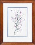 Framed Art Purple Flowers 14x20 Genevieve Taunis Wexler