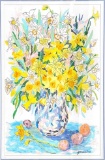 Framed Art Flower DAFFODIL BOUQUET by Genevieve Taunis Wexler 29x40