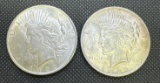 2x 1922 Silver Peace Dollars 90% Silver Coins 1.88 Oz